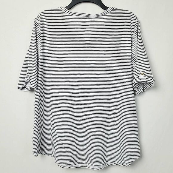 Croft & Barrow XXL White/Navy Stripe Top - Picture 6 of 7